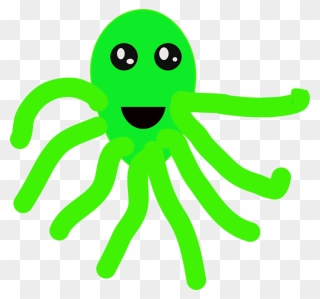 Octopus,cephalopod,green Clipart