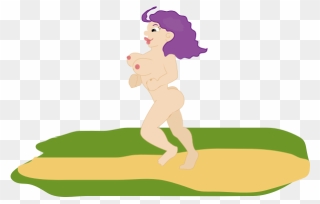 Cartoon Naked Jogger - Girl Cartoon Naked Clipart