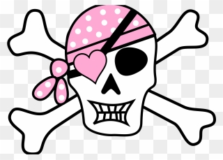 Danger Clipart Crossbone Graphic - Skull And Crossbones Pirate Hat Clipart - Png Download