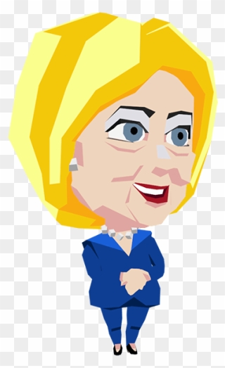 Hillary Clinton Caricature - Cartoon Clipart