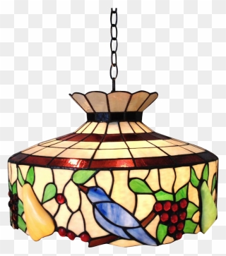 Large Stained Glass Birds - Stained Glass Clipart