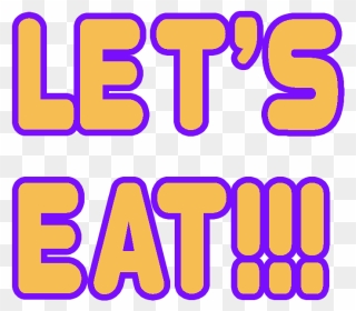 Lbt"s Text Yellow Font Purple Line - Let's Eat Clipart - Png Download