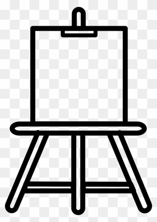 Paint Easel Outline Artistic Tool - Easel Outline Clipart
