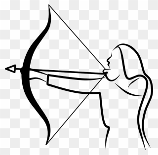 Archer Lineart Clipart - Archery - Png Download