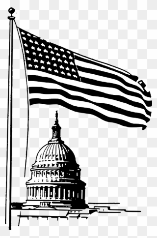 Capitol Washington Dc Flag - Washington Dc Png Clipart