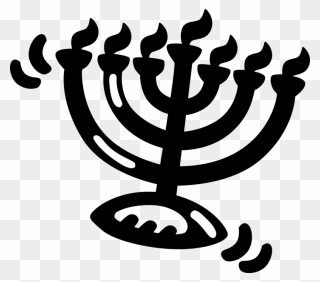 Hanukkah Clipart Hanukkah Candle - Dibujo De Candelabro Judio - Png Download