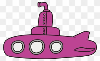 Purple Submarine Clipart - Png Download