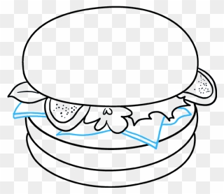 How To Draw Burger - Draw Burger Clipart