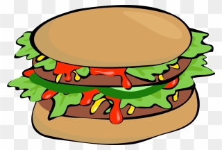 Hamburger,food,artwork - Hamburger Clipart