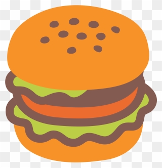 Burger Clipart Emoji - Transparent Background Hamburger Clipart - Png Download
