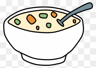Soup, Broth, Vegetables, Carrots, Celery, White Bowl Clipart