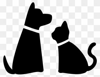 Pet Sitting Dog Walking Cat - Dog And Cat Silhouette Png Clipart