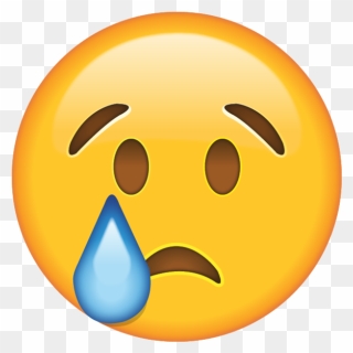 When The Tears Start - Crying Face Emoji Png Clipart