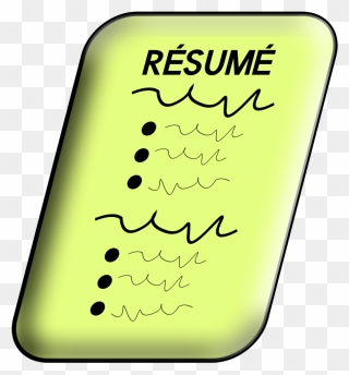 Resume Clip Art - Png Download