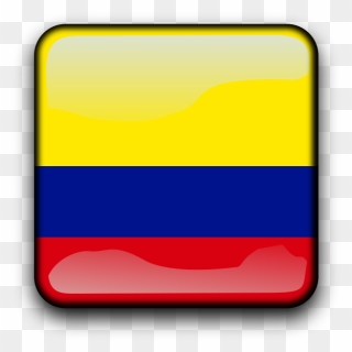 Bandera De Colombia Vector Boton Clipart