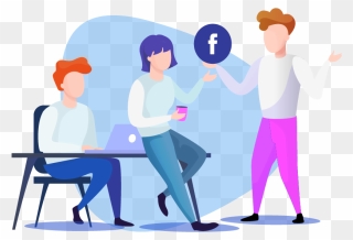 Create Community On Facebook - Illustration Clipart