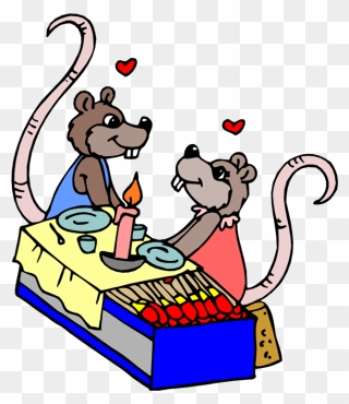 365 Days Of Fun In Marriage - Mouse Candlelight Dinner Clipart