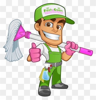 Cleaningdudewithhat - Cleaning Crew Clipart - Png Download