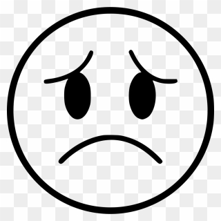 Sad Svg Png Icon Free Download - Depressed Emoji Black And White Clipart