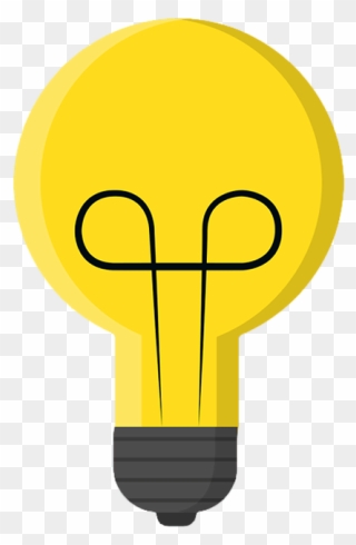 Graphic Of A Yellow Light Bulb - Gif Lampada Ideia Clipart