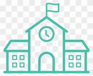 School Icon Png White Clipart