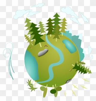 Cyberscooty Green Planet Clipart - Ecology Clip Art - Png Download