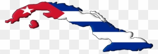 Cuba Flag Map Clipart