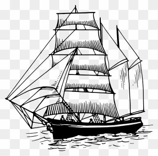 Yacht Clipart Black And White , Png Download - Draw Ferdinand Magellan's Ship Transparent Png