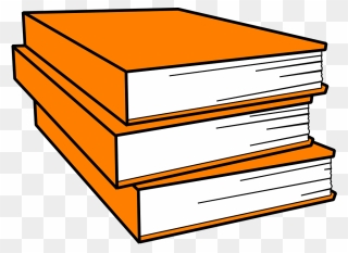 Books Pile Orange - Book Clipart Orange - Png Download