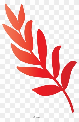 Transparent Nature Leaf Red Plant For Leaf For Nature - Floral Design Clipart