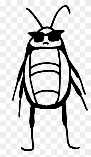 Roach Drawing Common - Cockroach Black And White Clipart