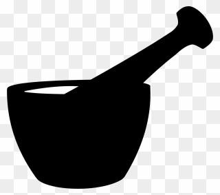 Mortar And Pestle Silhouette - Mortar And Pestle Clip Art - Png Download