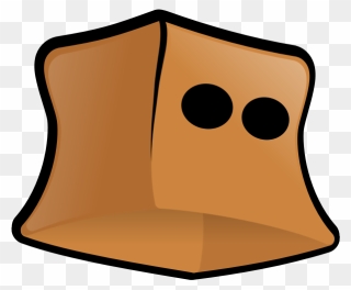 You Knew, This Would Come - Brown Bag With Eye Holes Clipart
