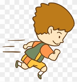 Running Cartoon Jogging Boy Runner - Boy Running Cartoon Png Clipart