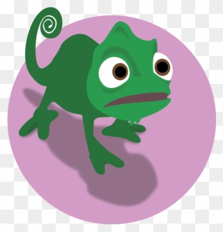 Chameleon Clipart Tangled - Easy Pascal Tangled Drawing - Png Download