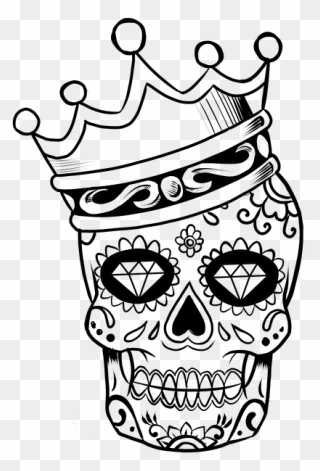 Skull Drawing Day Of The Dead Clipart