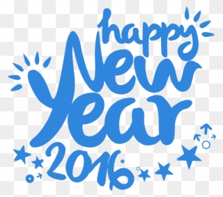Transparent 2016 New Years Clipart - Calligraphy - Png Download