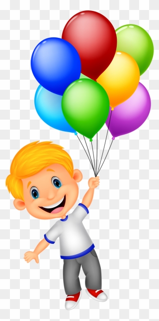 Transparent Arts And Crafts Png - Girl Holding Balloons Clipart