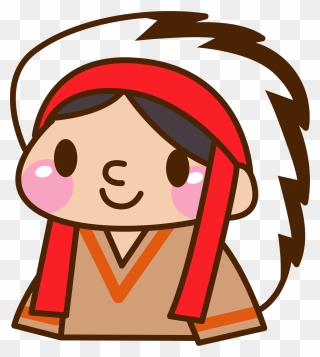 Native American Clipart Head - Png Download