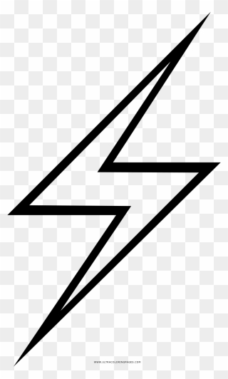Lightning Bolt Coloring Page - Simple Lightning Bolt Drawing Clipart
