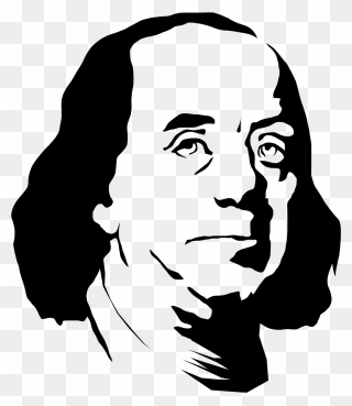 Benjamin Franklin Clipart Black And White - Png Download