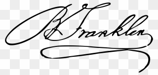 Autograph Of Benjamin Franklin - Benjamin Franklin In Cursive Clipart