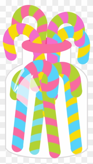 Doces E Balas - Candy Cane Candyland Clipart - Png Download