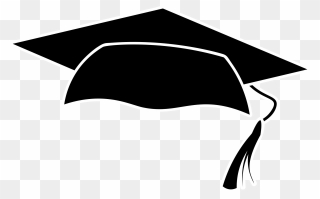 Square Academic Cap Graduation Ceremony Clip Art - Silhouette Graduation Cap Png Transparent Png