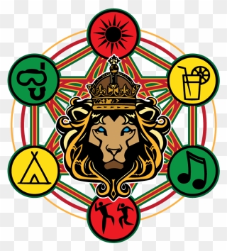 Reggae Clipart Transparent - Tribal Lion With Crown - Png Download