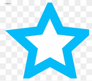 Sherriff Star Clipart Clipart Royalty Free Library - Light Blue Star Outline - Png Download
