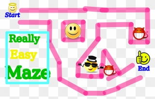 Super Easy Maze Clip Arts - Maze Easy Clipart - Png Download