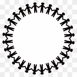 Transparent Circular Border Png - People Holding Hands Around Clipart