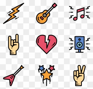 Collection Of Free Rocks Drawing Rock N Roll Download - Rock And Roll Vector Icon Hand Clipart