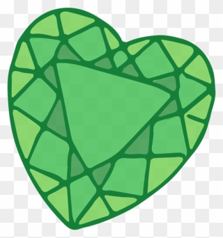 Emerald Clipart Green Gem - Heart - Png Download